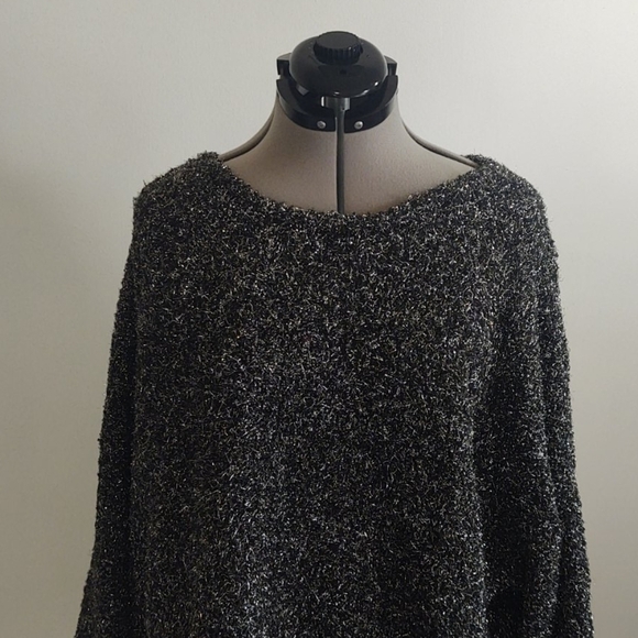 Roaman's Silver Metallic Sweater Sz 3x - Picture 2 of 10